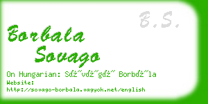 borbala sovago business card